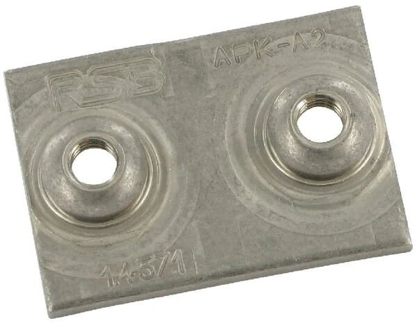 STAUFF - RS9312RVS - Aufschweißplatte Einfach Edelstahl Gr.2