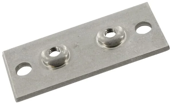 STAUFF - RS9411RVS - Zweilochplatte Edelstahl Gr-1