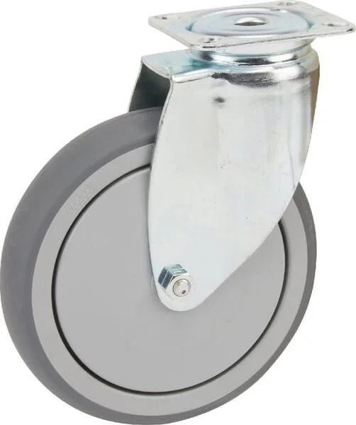 Tente - 2470PJP100P50 - Lenkrolle Gummi: Diameter 100x32mm, Flanschplatte: 77x67mm Belastung: 100kg