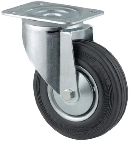 Tente - 3470DVR160P63 - Lenkrollen mit schwarzem Gummireifen