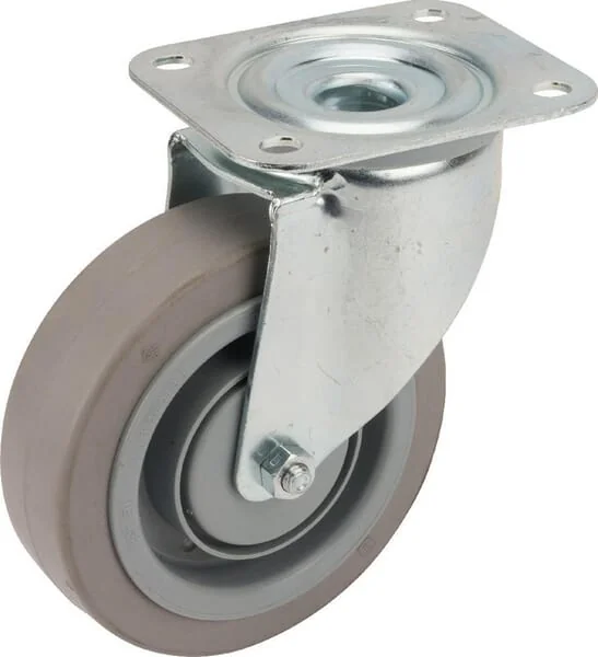 Tente - 3470UFP125P62 - Lenkrolle, Gummilaufrad: Diameter 125x40mm, Plattenbefestigung: 105x85mm Belastung: 250kg, Tente