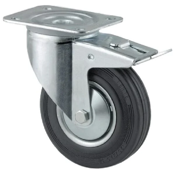 Tente - 3477DVJ100P62 - Lenkrollen mit schwarzem Gummireifen