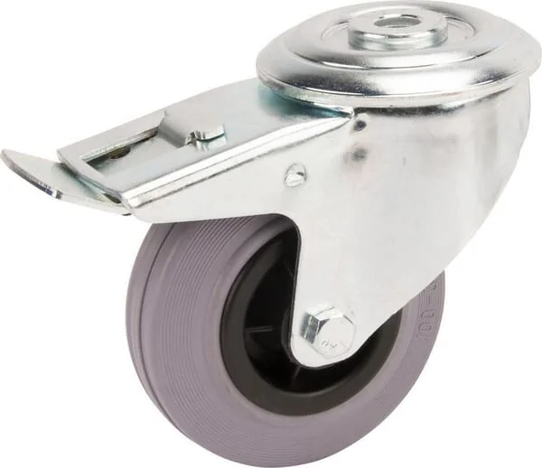 Tente - 3477PIR100P3013 - Lenkrollen mit schwarzem Gummireifen