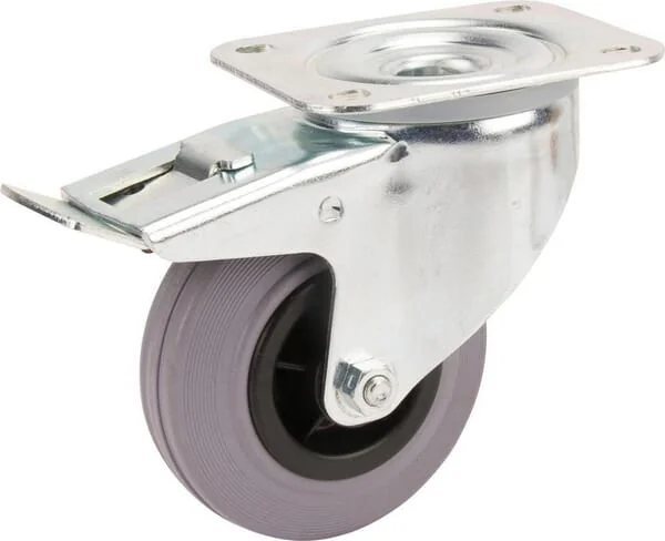 Tente - 3477PIR100P62 - Lenkrollen mit schwarzem Gummireifen