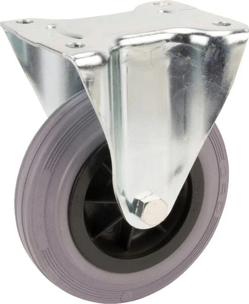 Tente - 3478PIR160P63 - Starrrolle, Gummilaufrad: Diameter 160x40mm, Plattenbefestigung: 137x115mm Belastung: 135kg, Tente