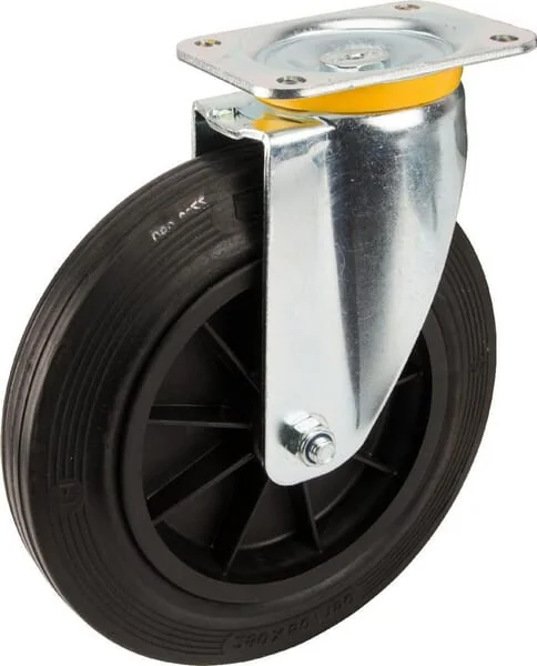 Tente - 4680PVR250P63 - Lenkrolle, Gummilaufrad: Diameter 250x50mm, Plattenbefestigung: 137x105mm Belastung: 295kg, Tente
