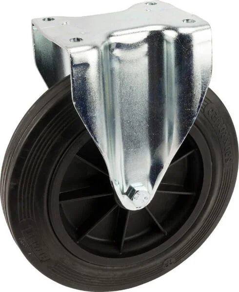 Tente - 4688PVR250P63 - Starrrolle, Gummilaufrad: Diameter 250x50mm, Plattenbefestigung: 137x115mm Tragkraft: 295kg, Tente