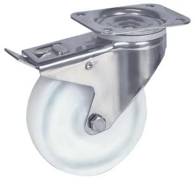 Tente - 8477UOO160P63 - Edelstahl-Lenkrollen mit Kunststofflaufflaeche