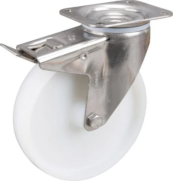 Tente - 8477UOO200P63 - Edelstahl-Lenkrollen mit Kunststofflaufflaeche