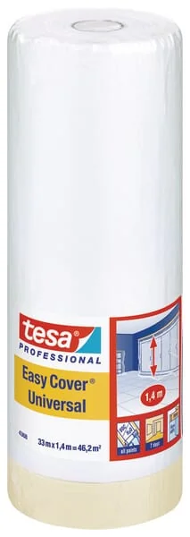 TESA - T043680001203 - Easy Cover® Universal HDPE-Folie + Kreppband 33m x 550mm