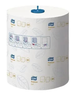Tork - PM290016 - Papiertuch, Weisse Rolle, 19cm x 100m, 2-Lagig, Aussen-Diameter 190mm, Gepraegt, 6 Rollen