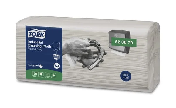 Tork - PM520679 - Tork Industry Reinigungstuch Grau Gefaltet W4 (120 Blaetter)