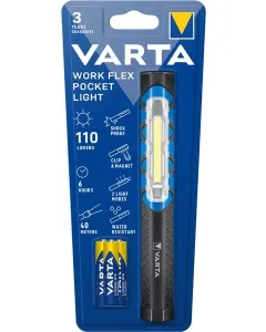 VARTA Consumer Batteries - VT17647 - Taschenlampe Work Flex Pocket Light