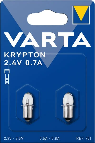 VARTA - VT00751 - Glühlampe Krypton Birne B2 2,4V 1,8W P13,5S Weiß VARTA Consumer Batteries