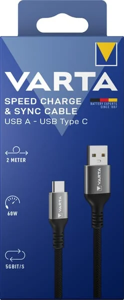 VARTA - VT57935 - Kabel USB A Auf Typ C