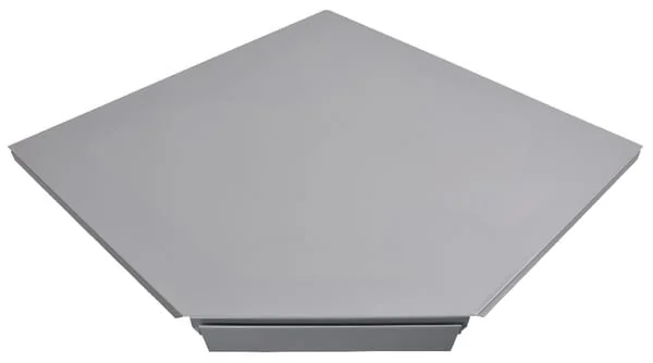 Vika - 57141730X - Regal 90° Weiss/Aluminium 30 cm