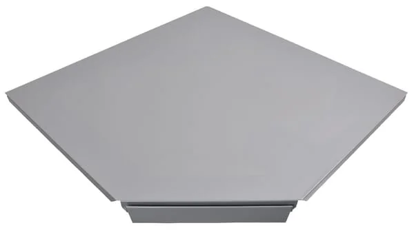 Vika - 57141747X - Regal 90° Weiss/Aluminium 47 cm