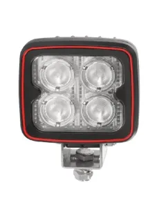Weldex - WDWL4S40DT - Arbeitsleuchte LED, 40 W, 3640 lm, Quadratisch, 10/48 V, Transparent, Aufschraubbar, 112x67x132,5 mm Deutsch-Stecker