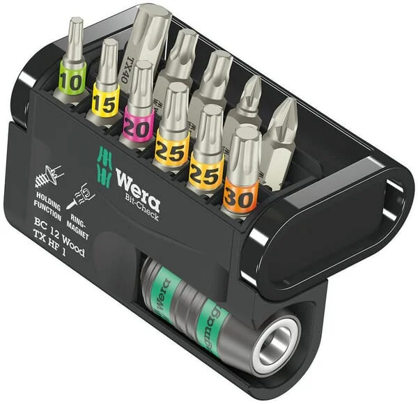 Wera - 05057435001 - Bit-Check 12 Holz TX HF 1