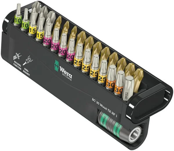 Wera - 05057436001 - Bit-Check 30 Holz TX HF 1