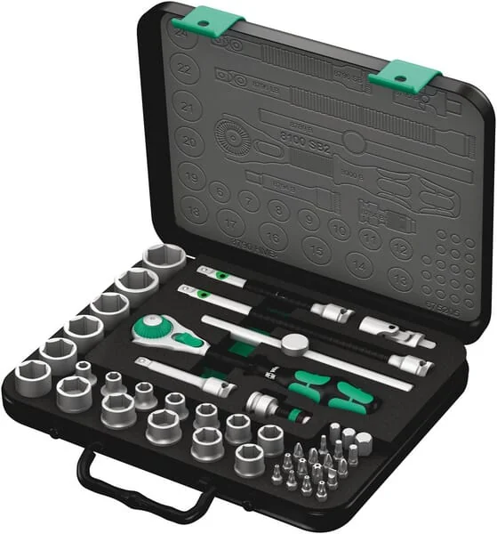 Wera - DP8100SB2 - Steckschluesselsaetze 3/8 Zoll 43-Tlg.