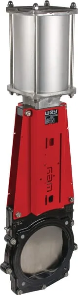 WEY - DN200VGC - Messerabsperrschieber Vierkantflansch Pneumatisch DN 8
