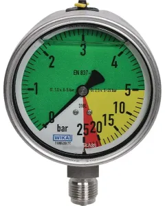 WIKA - MA1000525 - Druckmessgerät Diameter 100 mm 0-5/25 1/4"