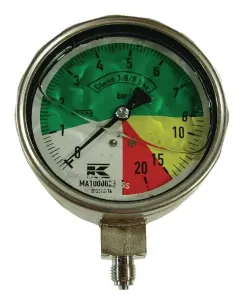 WIKA - MA1000825 - Manometer 100 mm Diameter AHL Unten