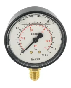 Wika - MA63016L04PLGF - Manometer Diameter63 0-1,6bar 1/4" unten