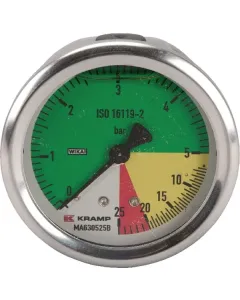 WIKA - MA630525B - Druckmessgerät, 63 1/4" Hinten AHL-PRF