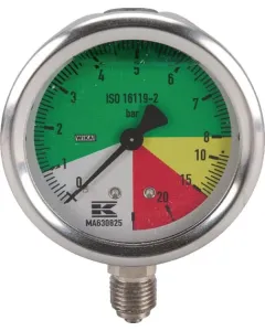 WIKA - MA630825 - Druckmessgerät 63 mm 20-25 Bar Unterer Anschluss