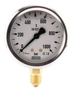 Wika - MA631000L04PLGF - Manometer Diameter63 0-1000bar 1/4" unten