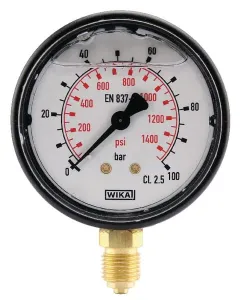 Wika - MA63100L04PLGF - Manometer Diameter63 0-100bar 1/4" unten