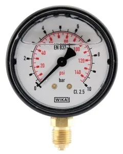 Wika - MA6310L04PLGF - Manometer Diameter63 0-10bar 1/4" unten