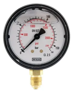 Wika - MA63160L04PLGF - Manometer Diameter63 0-160bar 1/4" unten