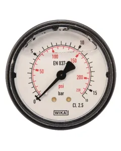 Wika - MA6316B04PLGF - Manometer Diameter 63 0-16bar 1/4" hinten