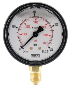 Wika - MA63400L04PLGF - Manometer Diameter 63 0-400bar 1/4" unten