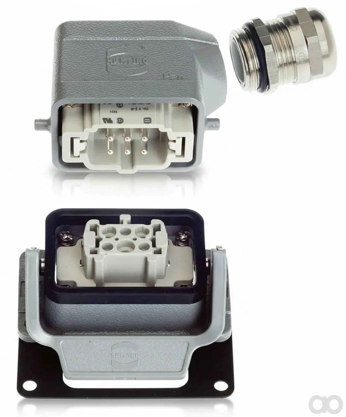 Harting - 09300105425 - Abdeckkappe 10-P V. Basis, Metall