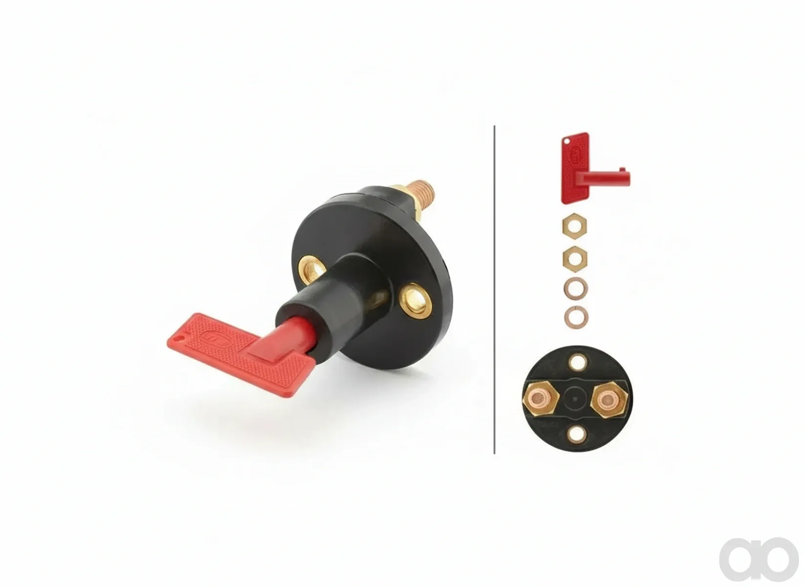 Hella - 6EK002843001 - Hauptschalter, Batterie, S33, 2-polig, 50A, normalerweise offener Kontakt