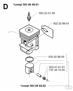 Husqvarna - 503694601 - Kolben
