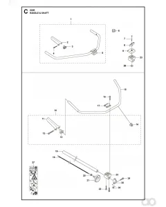 Husqvarna - 503724303 - Lenkerteil-Satz