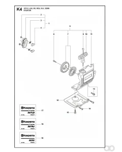Husqvarna - 503852807 - Starterbaugruppe (Captive Schrauben)