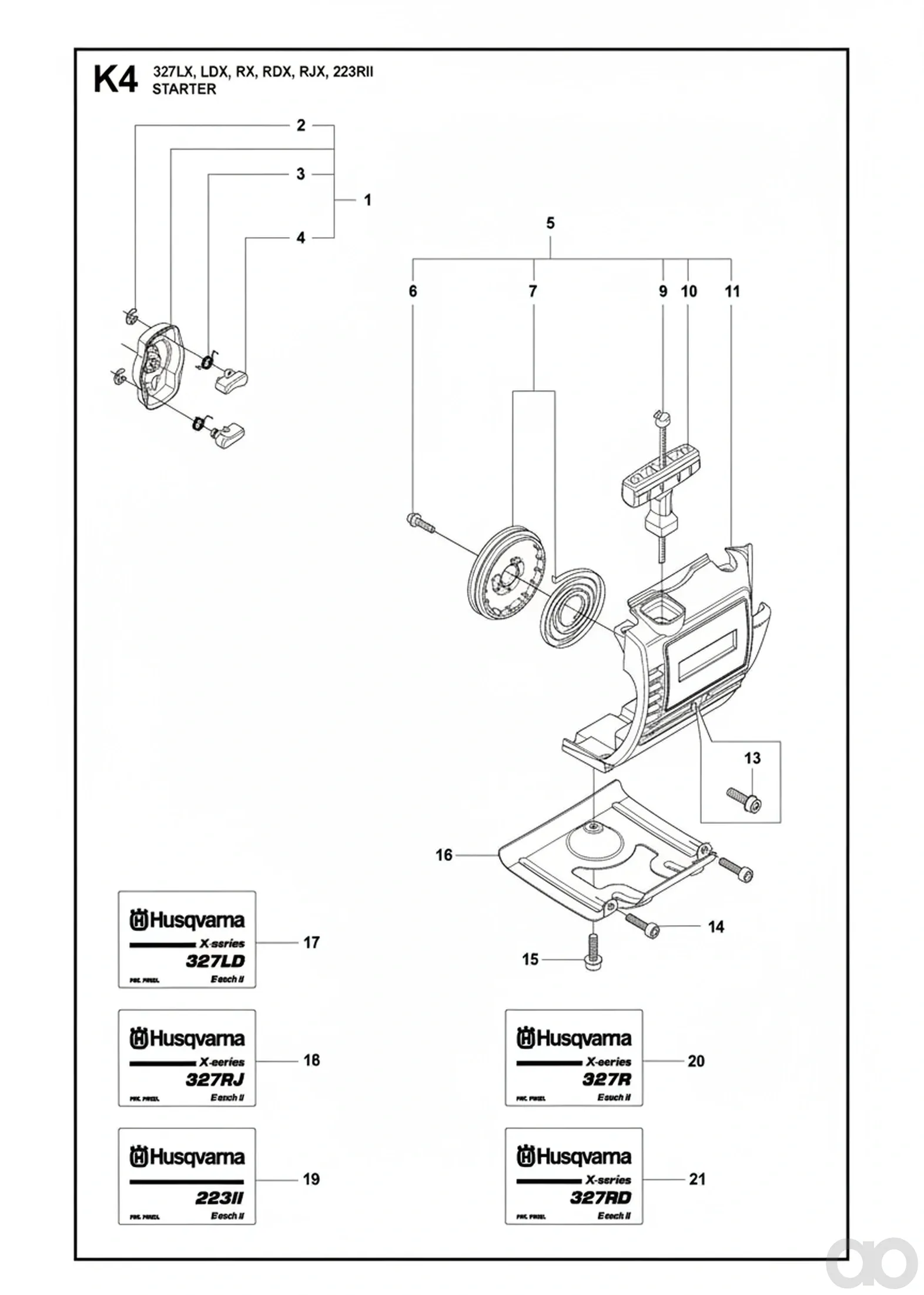 Husqvarna - 503858703 - Startergehaeuse (Mit Schrauben)
