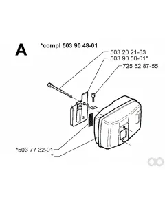 Husqvarna - 503905001 - Abgasleitung