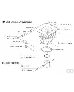 Husqvarna - 503907371 - Kolbensatz (2MM 45CC)
