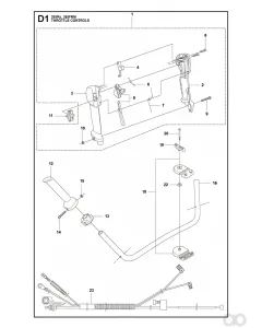 Husqvarna - 504209804 - Gasgriff-Satz (Inkl. Pos. 2-10)