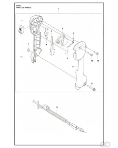 Husqvarna - 522036601 - Gaszug Komplett