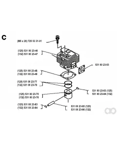 Husqvarna - 531002378 - Kolbenring (132)