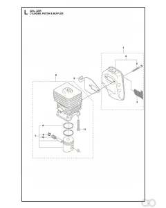 Husqvarna - 537032008 - Zylinder