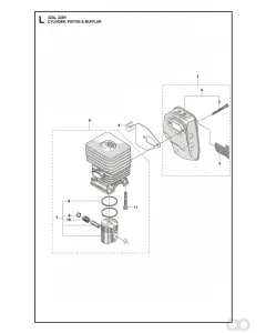 Husqvarna - 537039405 - Schalldaempferbaugruppe (Kat. (223L))